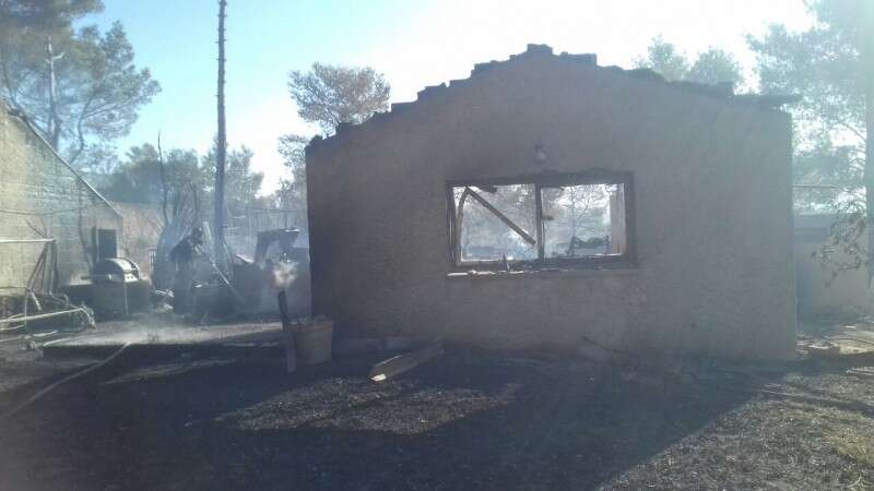 הישוב חלמיש הבוקר // צילום: דוברות כבאות אש מחוז יו"ש